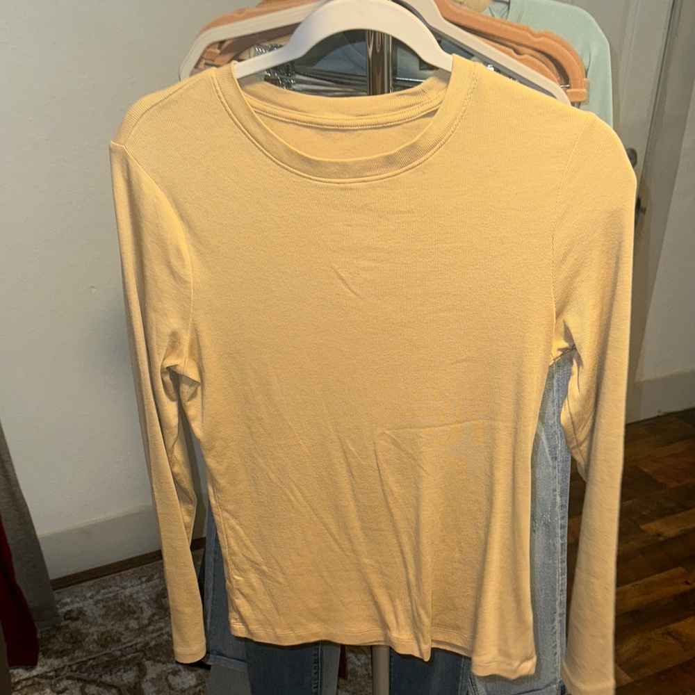 a new day Long Sleeve Tee in Light Yellow